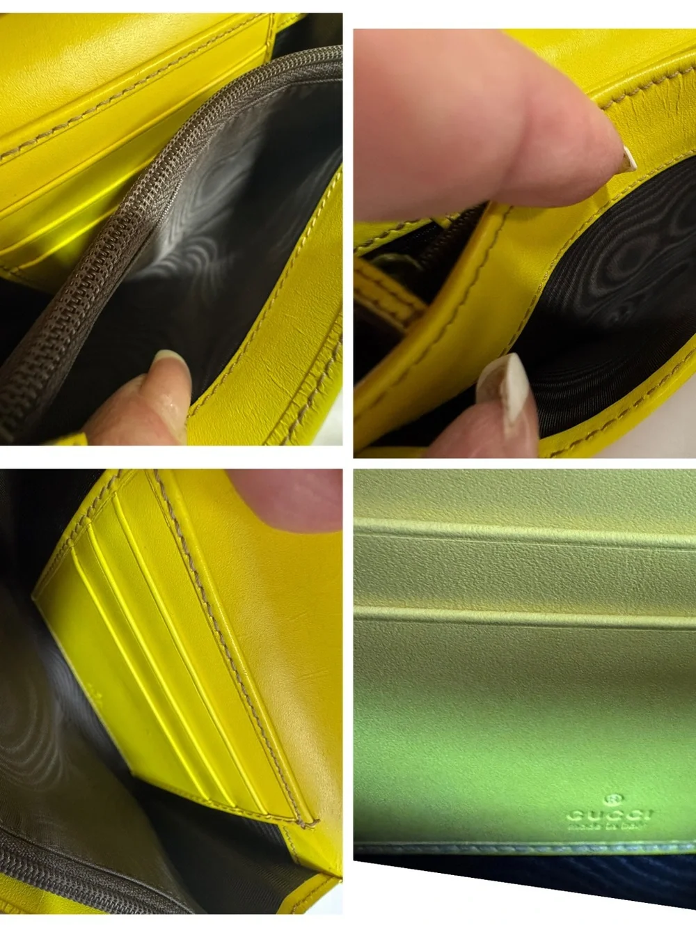 Gucci White with Black & Yellow Stripe, Canvas Wallet - Picture 6 of 7